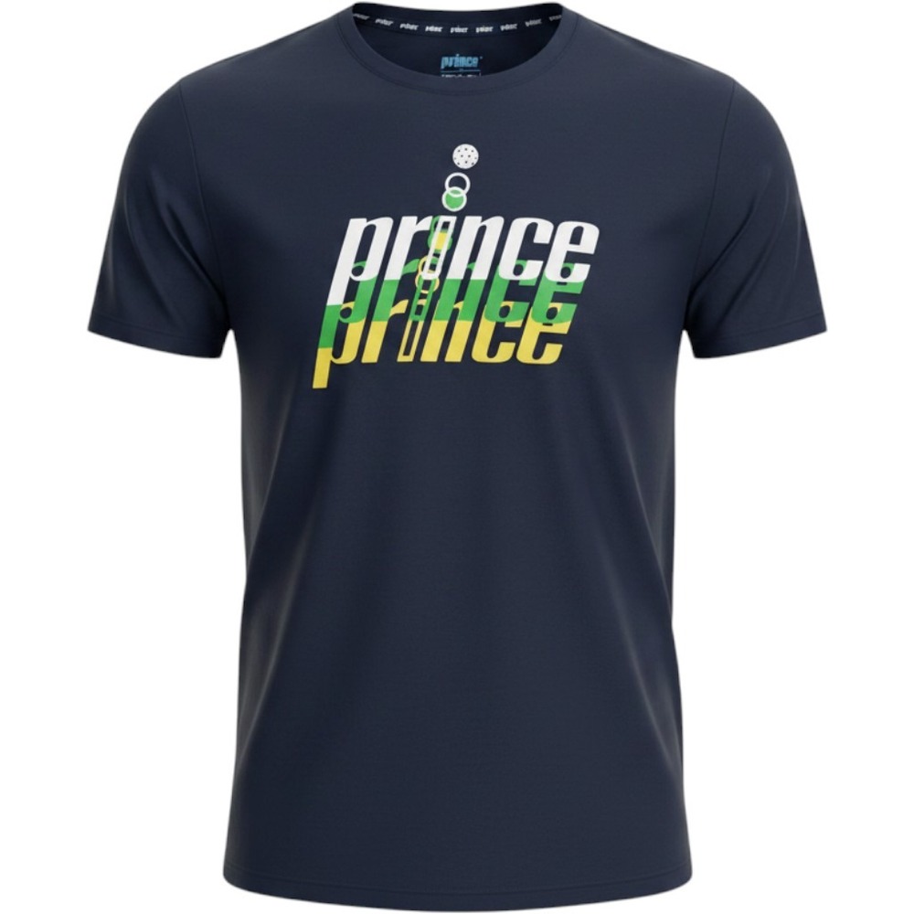 Prince‎ Mens Pickleball Graphic T-Shirt L Navy Blue Sporty Athletic Tee Unisex